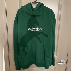 Green Budweiser Hoodie, XL